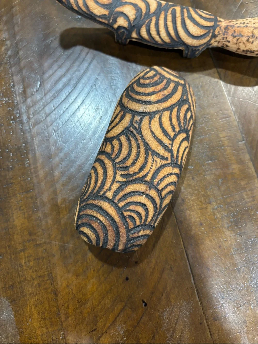 Handcrafted Wooden Turtle Armadillo With Removable Shell
